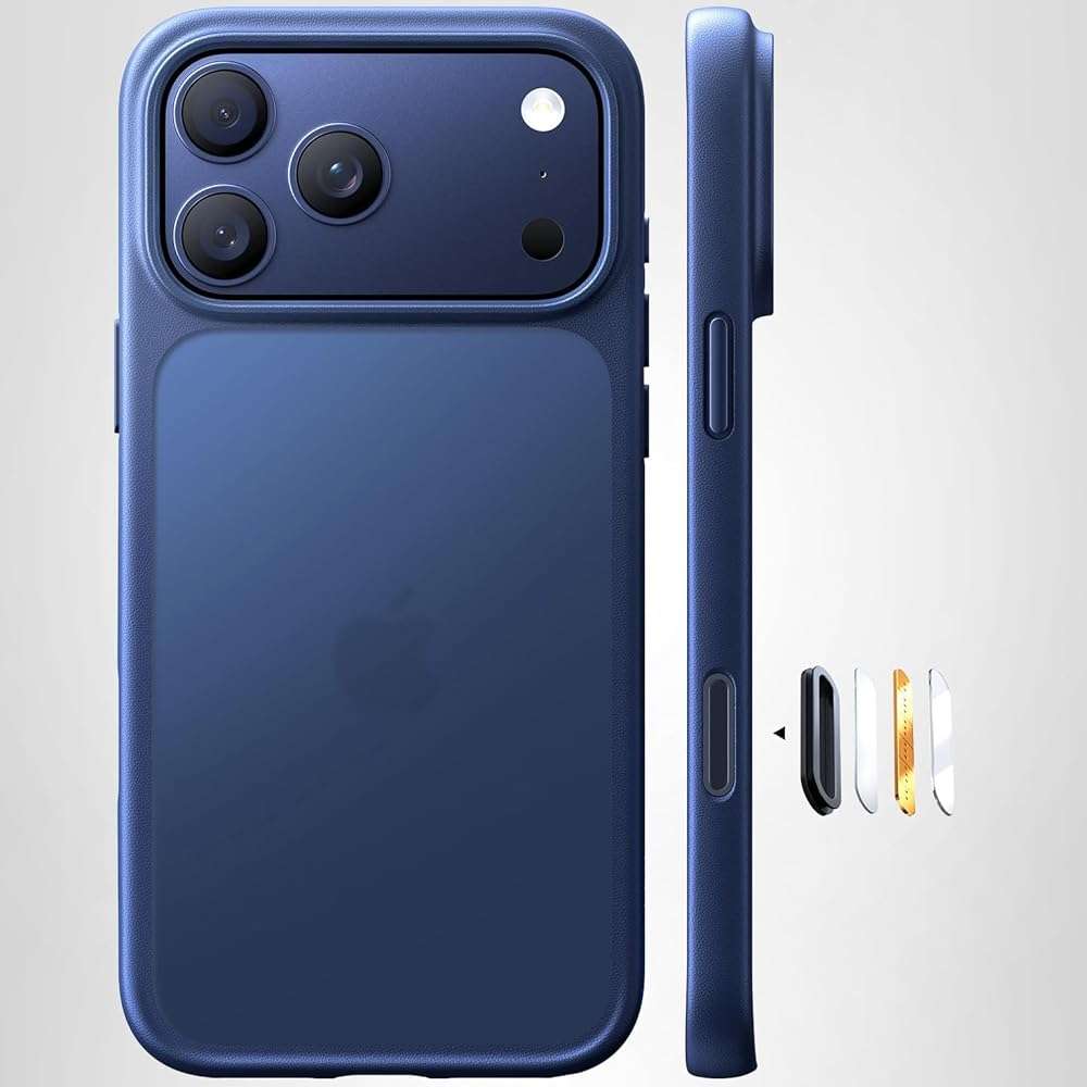 TORRAS Shockproof for iPhone 17 Pro Max Case with Camera Control Button, [12FT Military Grade Drop Protection] Enhanced Grip & Soft Touch Translucent Slim 17 Pro Max Case [3 colors Buttons], Deep Blue - Image 10