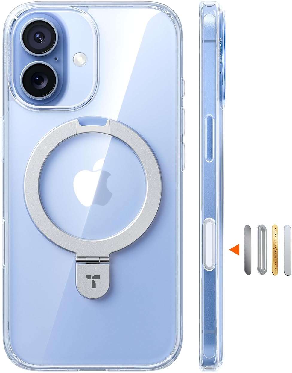 TORRAS Ostand for iPhone 17 Case Clear, Fit for MagSafe, 4X Military Drop Protection, Camera Control, Slim Magnetic Phone Case for iPhone 17 with Stand, Soft Edge, Anti Yellowing Cover 6.3", Clear - Image 1