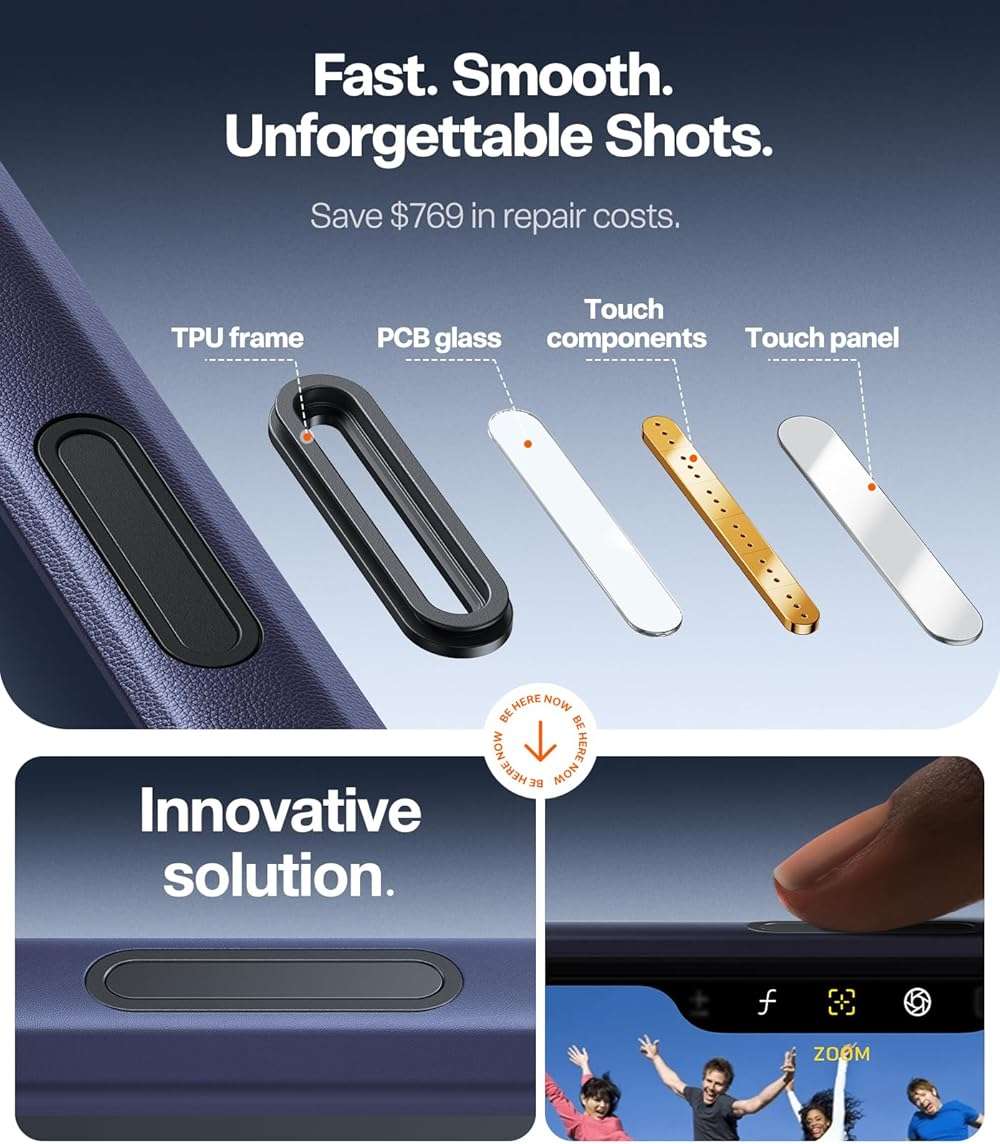TORRAS Ostand for iPhone 17 Pro Max Case, [Military Grade Protection] [Fit for MagSafe] [Built in Kickstand] [Camera Control Button] Translucent Magnetic Slim Back Soft Edge, Deep Blue - Image 5