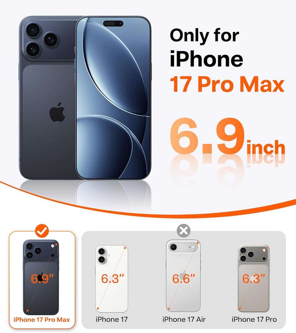 TORRAS Ostand for iPhone 17 Pro Max Case, [Military Grade Protection] [Fit for MagSafe] [Built in Kickstand] [Camera Control Button] Translucent Magnetic Slim Back Soft Edge, Deep Blue - Image 7