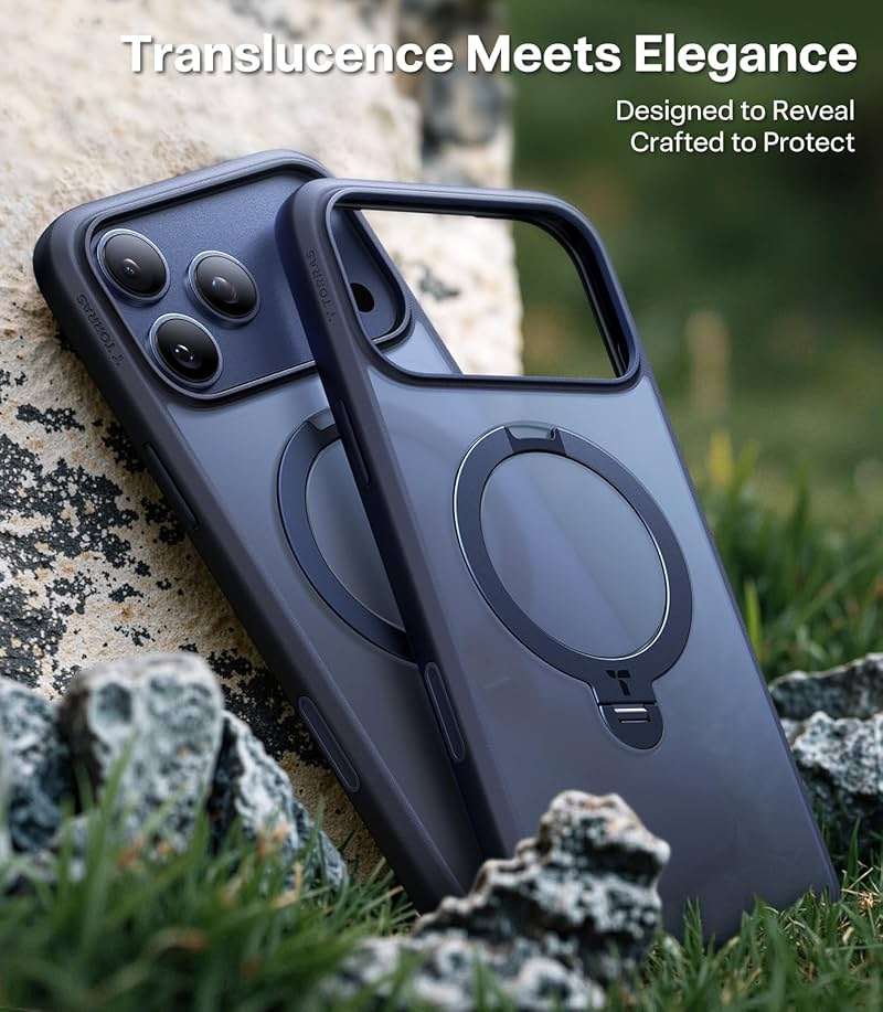 TORRAS Q3 Spin for iPhone 17 Pro Max Case with 360 Magnetic Stand, Camera Control, Fit for MagSafe, 4X Military-Grade Shockproof Case for iPhone 17 Pro Max Phone Case with Kickstand, Deep Blue - Image 9