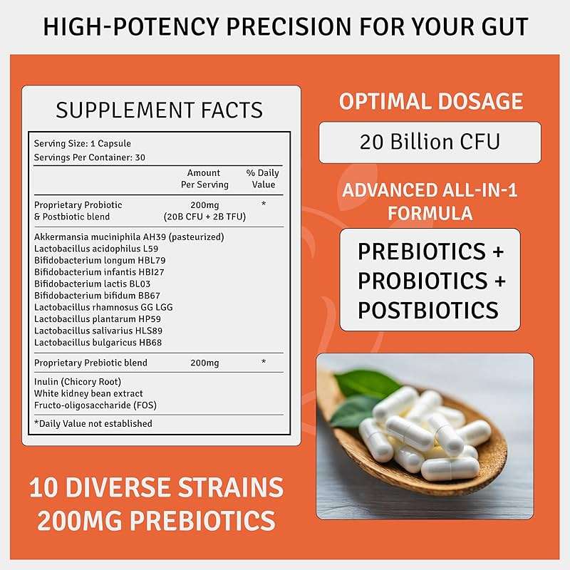 PADMURA Akkermansia Muciniphila Probiotic Supplement - 20 Billion CFU | 30 Veg Capsules | Prebiotic + Probiotic + Postbiotic Blend | Increases GLP-1 Production | Supports Digestion & Gut Health - Image 7