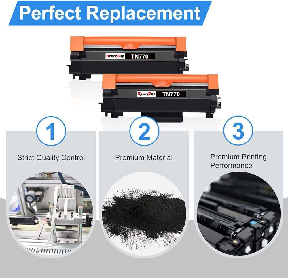 HenceBuy TN770 TN-770 Toner 2 Pack Replacement for tn770 Toner for Brother Printer Compatible with Brother HL-L2370DW L2370DWXL MFC-L2750DW L2750DWXL Printer - Image 4
