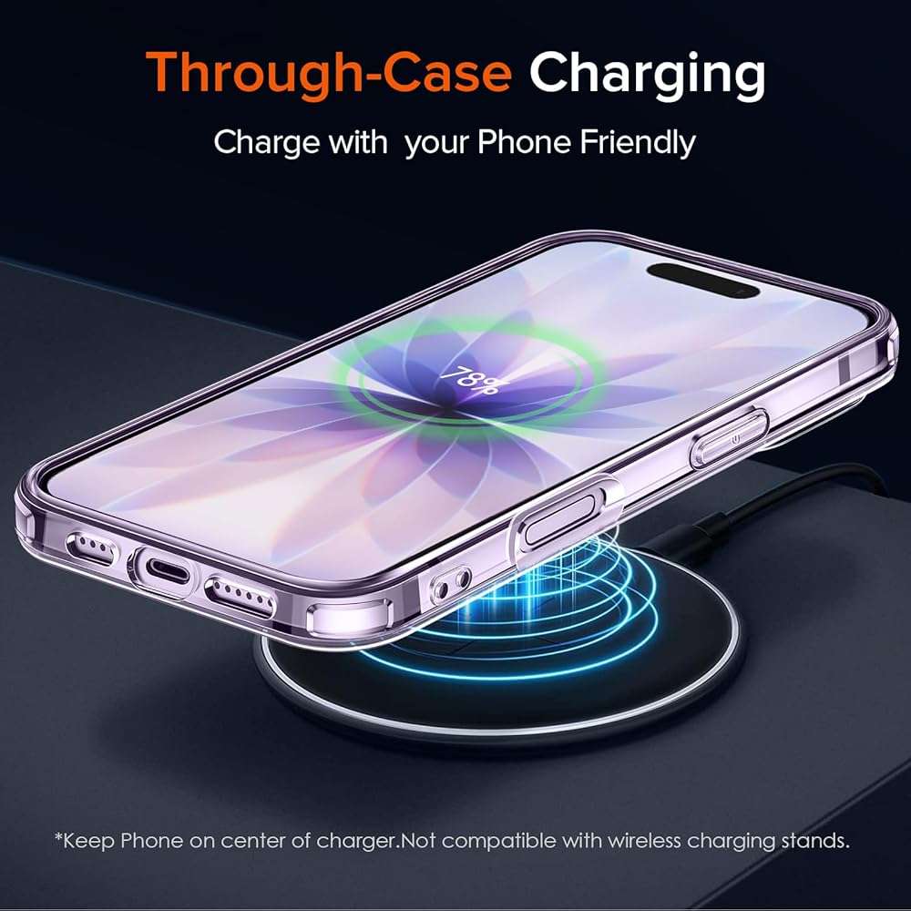 ivoler 3-in-1 Clear Case Designed for iPhone 17 6.3'' 2025 with 2 Pack Tempered Glass Screen Protector Military Shockproof Protective Hard Back Slim for iPhone 17 Cover - Clear - Image 8