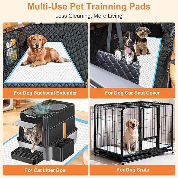 URPOWER Extra Large Dog Pee Pads 55"x29.5" 40 Count, 5XL Super Absorbent Puppy Pads Disposable Potty Training Pads for Dogs & Cats, Leak-Proof Wee Wee Pads, Pet Pee Pads for Car, Crate, Sofa - Image 4