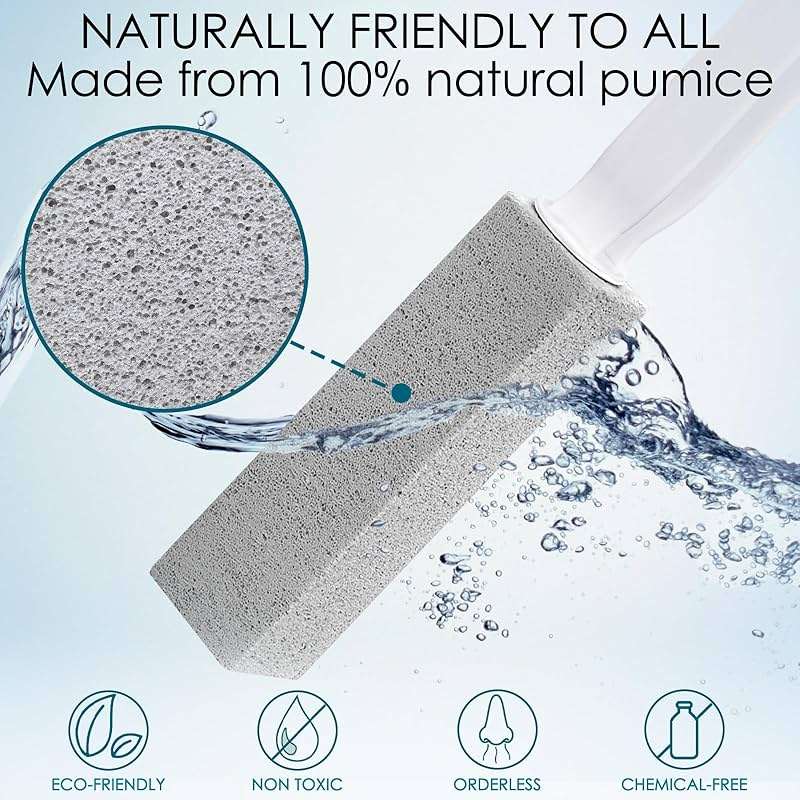 20 Pack Pumice Stone Toilet Bowl Cleaner Pumice Stone with Handle for Toilet Cleaning, Remove Limescale, Rust, Cleaning Supplies for Toilet, Pool, Bathroom, Sink - Image 3