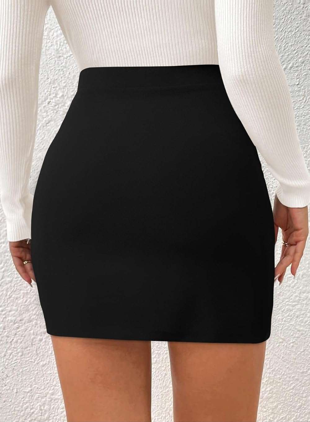Pink Queen High Waisted Mini Skirts for Women Tulip Hem Ruched Asymmetrical Bodycon Pencil Short Skirts Date Night Outfits - Image 3