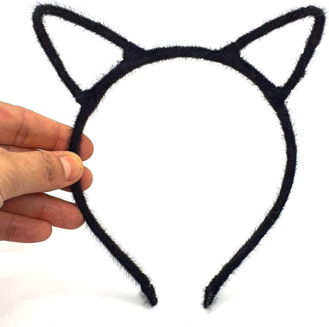 wonderCat LONDON Halloween Cat Ears Headband – Halloween Black Cat Ear Headband for Cosplay, Fancy Dress, Masquerade & Party Costumes - Black Cat Headbands - Image 1