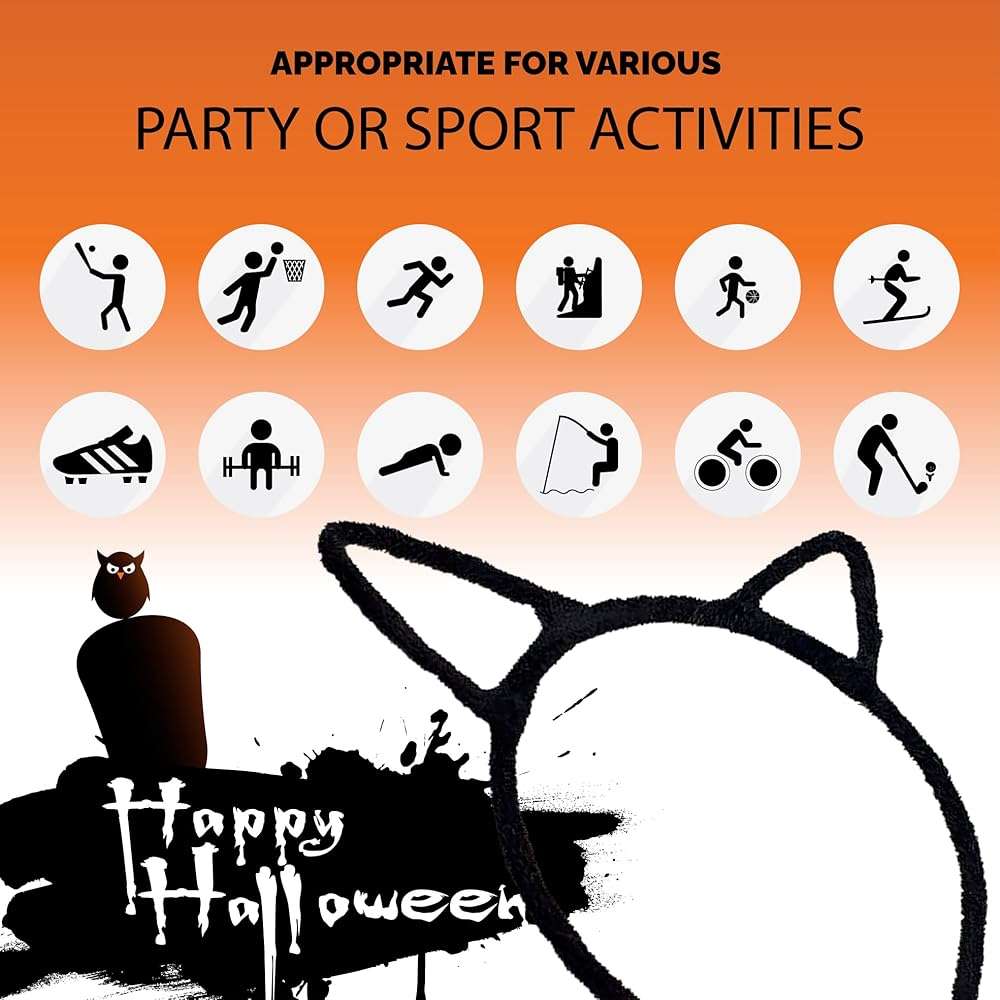 wonderCat LONDON Halloween Cat Ears Headband – Halloween Black Cat Ear Headband for Cosplay, Fancy Dress, Masquerade & Party Costumes - Black Cat Headbands - Image 7