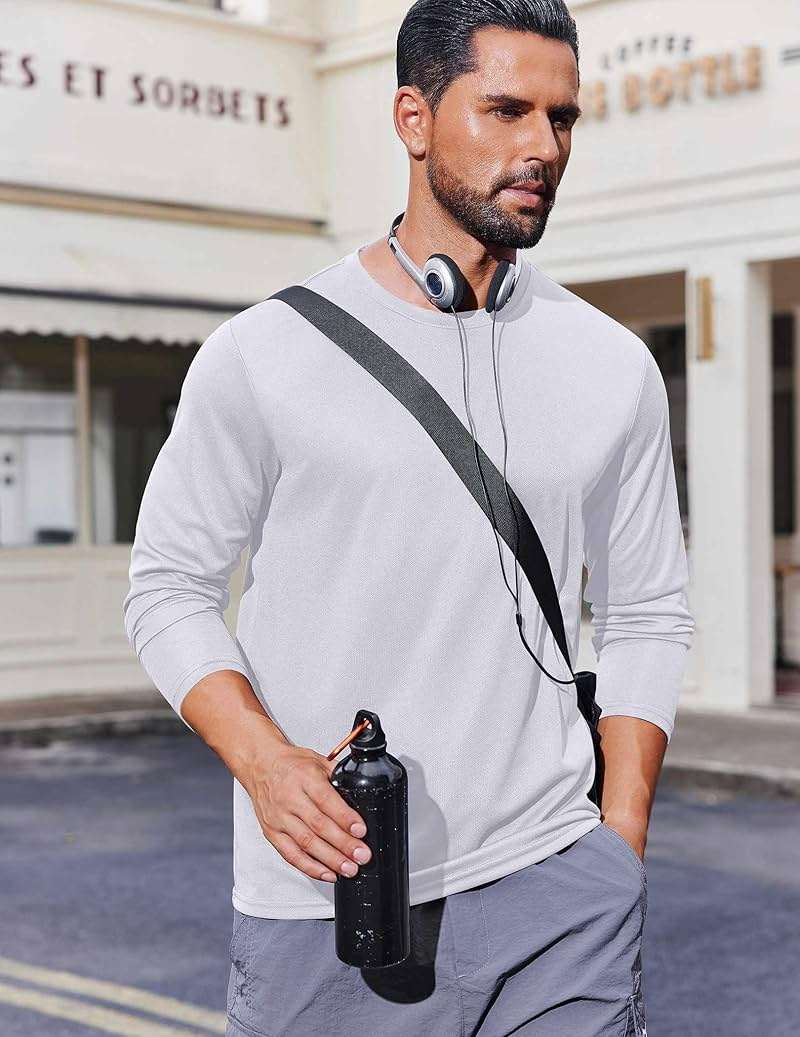 COOFANDY Long Sleeve Shirts for Men Moisture Wicking Activewear T-Shirts Workout Running Shirts - Image 3