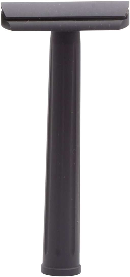 Rex Supply Co. Page Three Piece Double Edge Safety Razor – Jet Black Aluminum Finish, Lightweight CNC-Milled Razor for Men, Travel-Friendly Shaving Tool Compatible with All DE Blades - Image 1