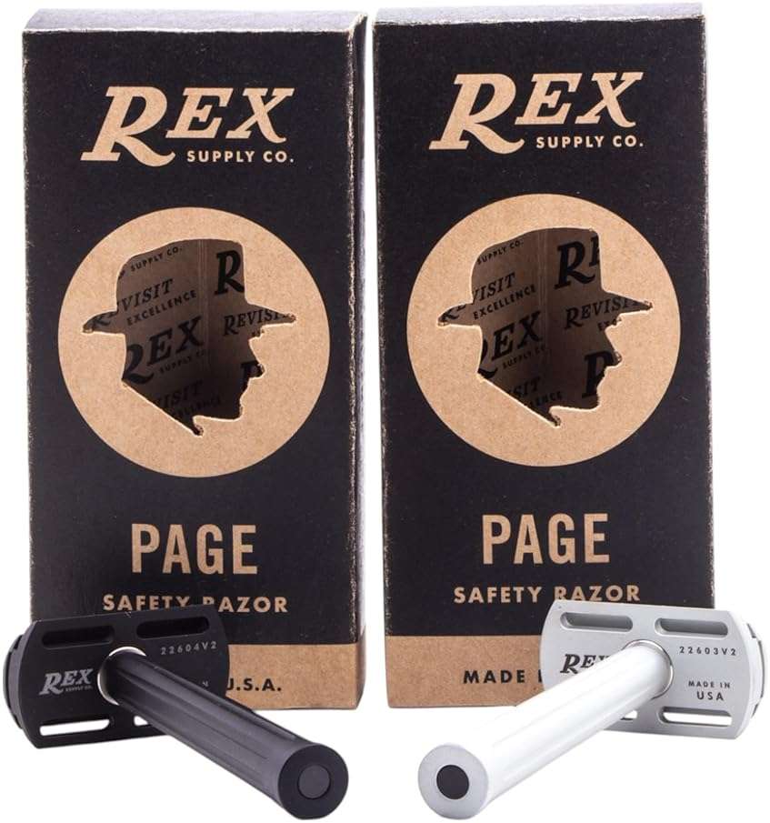 Rex Supply Co. Page Three Piece Double Edge Safety Razor – Jet Black Aluminum Finish, Lightweight CNC-Milled Razor for Men, Travel-Friendly Shaving Tool Compatible with All DE Blades - Image 8