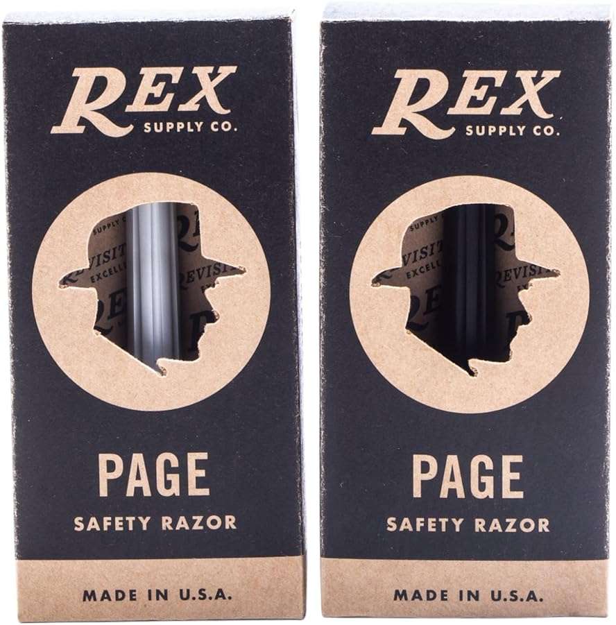 Rex Supply Co. Page Three Piece Double Edge Safety Razor – Jet Black Aluminum Finish, Lightweight CNC-Milled Razor for Men, Travel-Friendly Shaving Tool Compatible with All DE Blades - Image 9