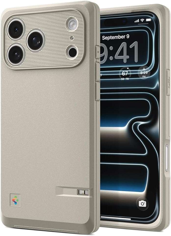 Spigen for iPhone 17 Pro Max Case, Classic LS MagFit [Camera Control Button] [Compatible with Magsafe] - Stone - Image 1