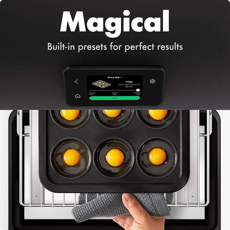 CHEF iQ MiniOven Smart Toaster Oven Air Fryer Combo, 11-in-1 Countertop Convection Oven, Bake, Broil, Air Fry, Broil, Dehydrate, 1750W, 25 Qt Capacity, Fast Cooking with Touchscreen Controls – Black - Image 5