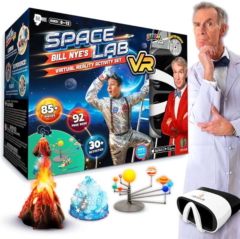 Abacus Brands Bill Nye's VR Space Lab - Virtual Reality Kids Science Kit, Book and Interactive STEM Learning Activity Set (Bill Nye Space (2025 Version)) - Image 2