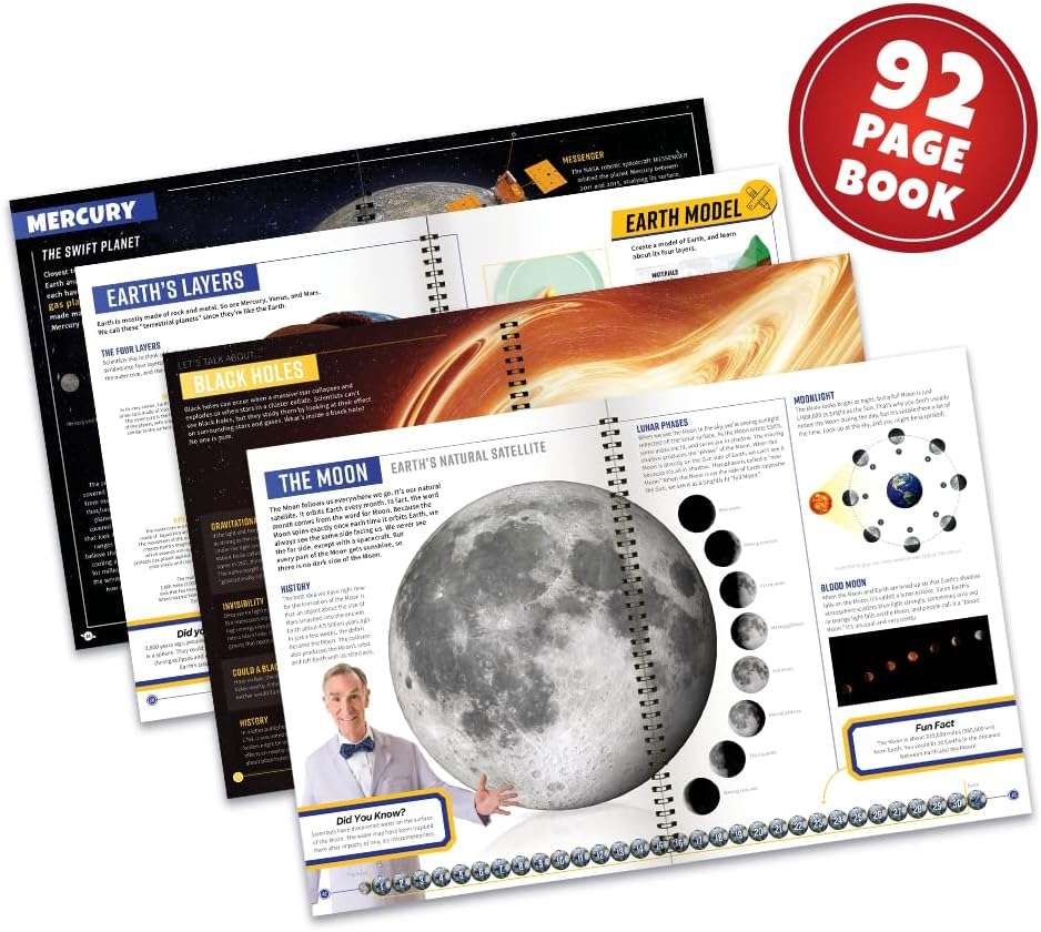 Abacus Brands Bill Nye's VR Space Lab - Virtual Reality Kids Science Kit, Book and Interactive STEM Learning Activity Set (Bill Nye Space (2025 Version)) - Image 3
