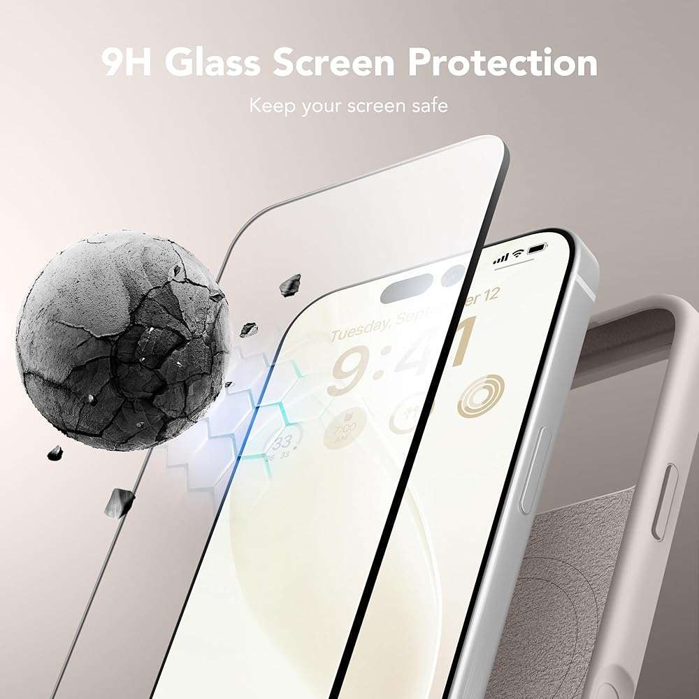 GONEZ Magnetic for iPhone 17 Pro Max Case, [Compatible with MagSafe] Anti-Scratch Microfiber Lining & Screen Protector, Silicone Camera Control, Shockproof Slim Phone Cover 6.9 inch, Stone - Image 4