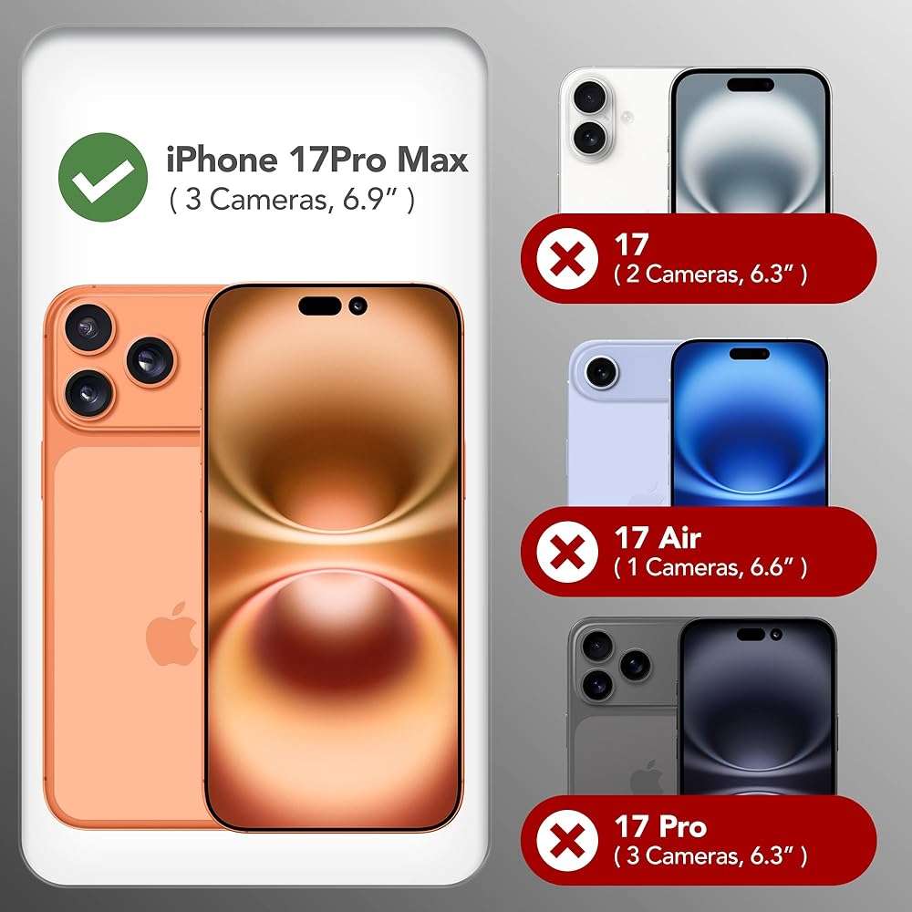 GONEZ Magnetic for iPhone 17 Pro Max Case, [Compatible with MagSafe] Anti-Scratch Microfiber Lining & Screen Protector, Silicone Camera Control, Shockproof Slim Phone Cover 6.9 inch, Stone - Image 8