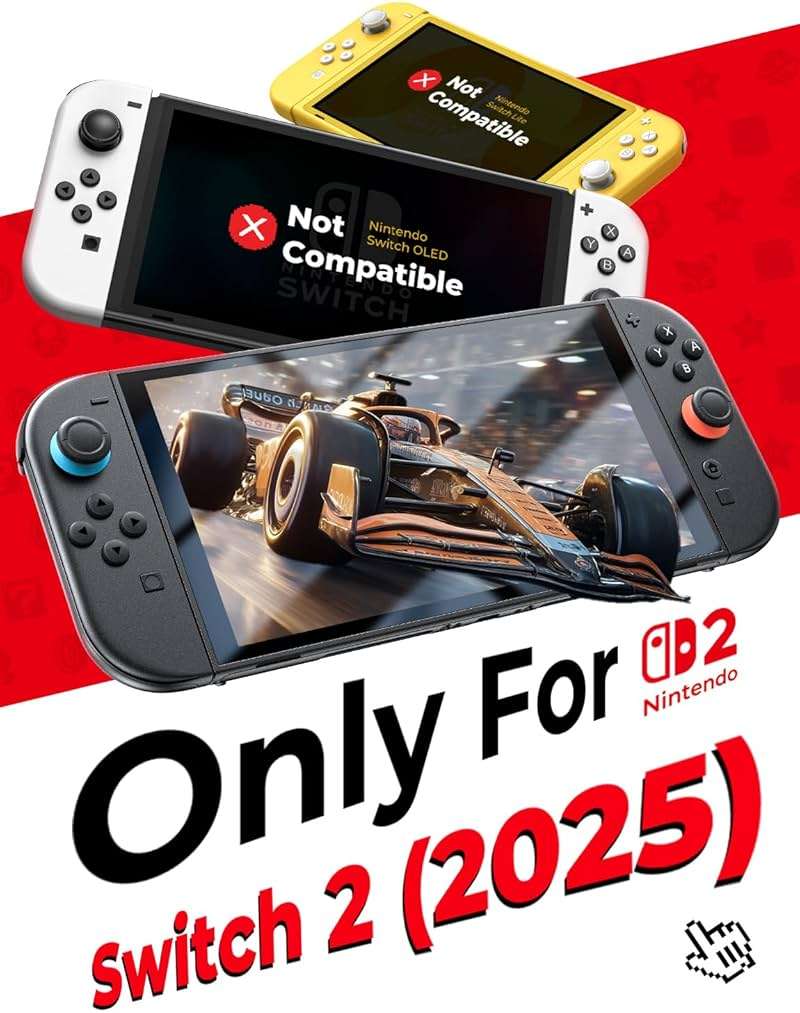 MAGIC JOHN 2 Pack for Nintendo Switch 2 Screen Protector 7.9'' [2025], 30s Installation, 9H Tempered glass, HD Clear, Auto-Dust Removal, Bubble Free, Compatible with Switch Console - Image 6