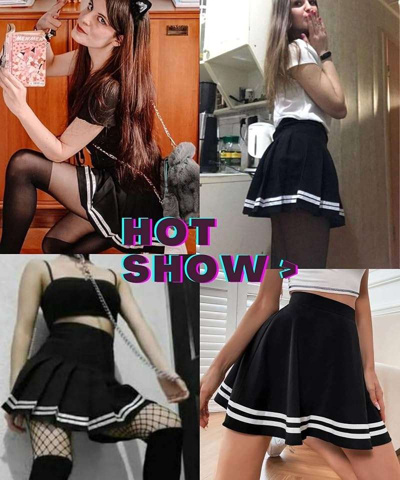 Avidlove Womens Pleated Skirt School Uniform Skirt Mini Skirt Pleated Cheer Skirt - Image 2