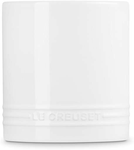 Le Creuset Stoneware Signature Straight Wall Utensil Crock, 1 qt., White - Image 4