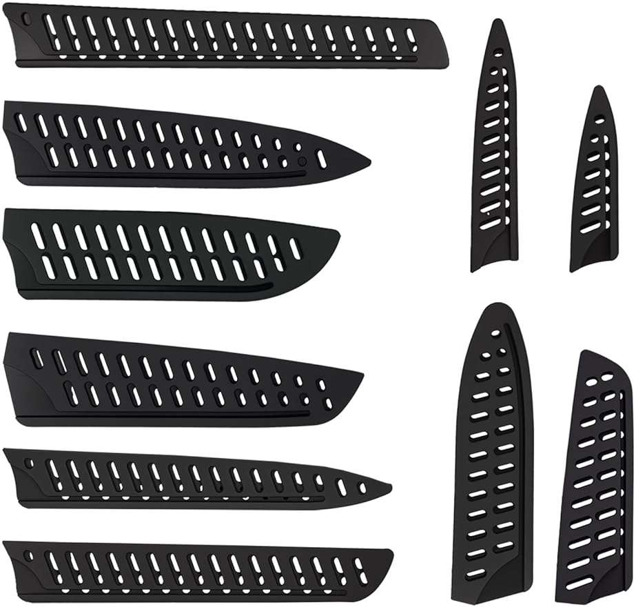 Framad 10PCS Paring Knife Sheath Set, Knife Covers or Sleeves Protector for Kitchen for 10" 8" 7" 6" 5" 3.5" Utility Carving Chef Bread Utility Paring Knife - Image 1