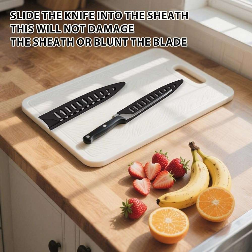 Framad 10PCS Paring Knife Sheath Set, Knife Covers or Sleeves Protector for Kitchen for 10" 8" 7" 6" 5" 3.5" Utility Carving Chef Bread Utility Paring Knife - Image 3