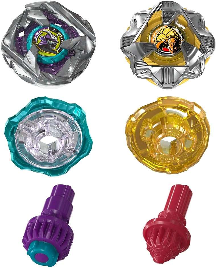 Beyblade X Calibur Samurai 6-70M BX & Obsidian Shell 3-85S BX Takara Tomy Dual Pack Set with 2 Right-Spinning Tops, Battling Tops Game Toys, Ages 8+ - Image 5