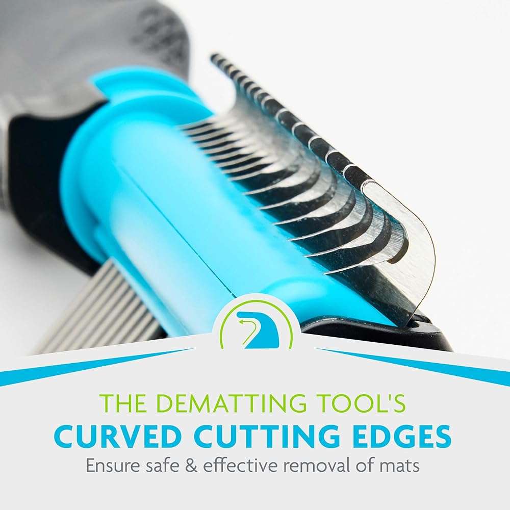 FURminator 2-in-1 Doodle Grooming Tool for Dogs, 1 Count, Dematting Tool with Comb for Mats, Tangles & Maintenance on Curly, Long, Silky & Wiry Coats - Image 7