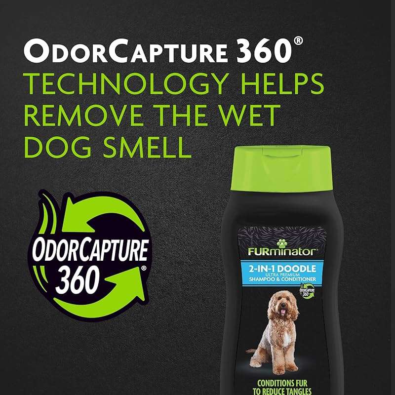 FURminator 2-in-1 Doodle Ultra Premium Shampoo & Conditioner, 16 Ounces, Conditions Fur to Reduce Tangles for Curly, Long, Silky & Wiry Coats - Image 6