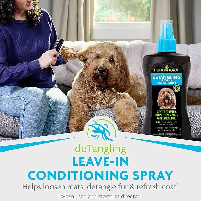 FURminator deTangling Leave-in Conditioner Spray, 8.5 Ounces, Lightly Scented, Gentle Ingredients Keep Coat and Skin Moisturized - Image 3