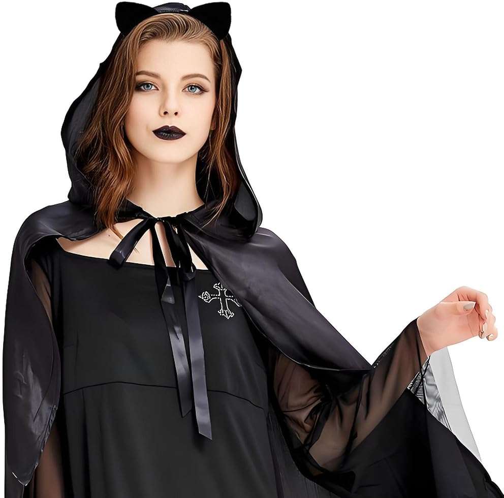 KICOFIT Cat Ears Black Halloween Costume Catwoman Ears Panther Leopard Leather Headband (Black, One Size) - Image 3