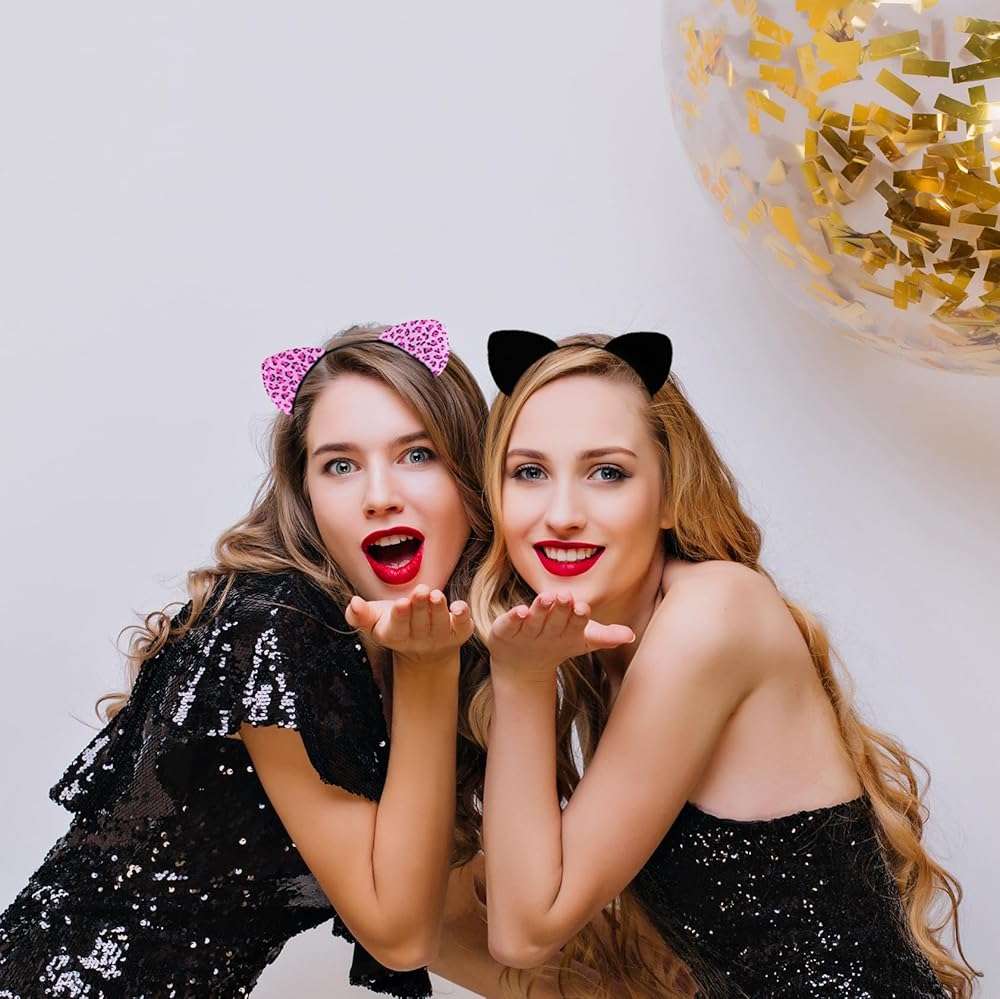 HIWIND Leopard Ears Cat Ears Headband Cheetah Ears Headband - Image 5