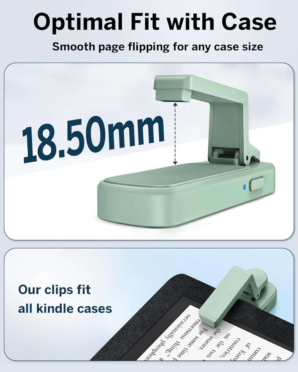 [Case-Friendly] Remote Control Page Turner Ring for Kindle Paperwhite Oasis Scribe Kobo eReaders, Camera Camcorder Remote Controls, Page Turner Clicker for iPhone ipad Tablets with Storage Bag Green - Image 4