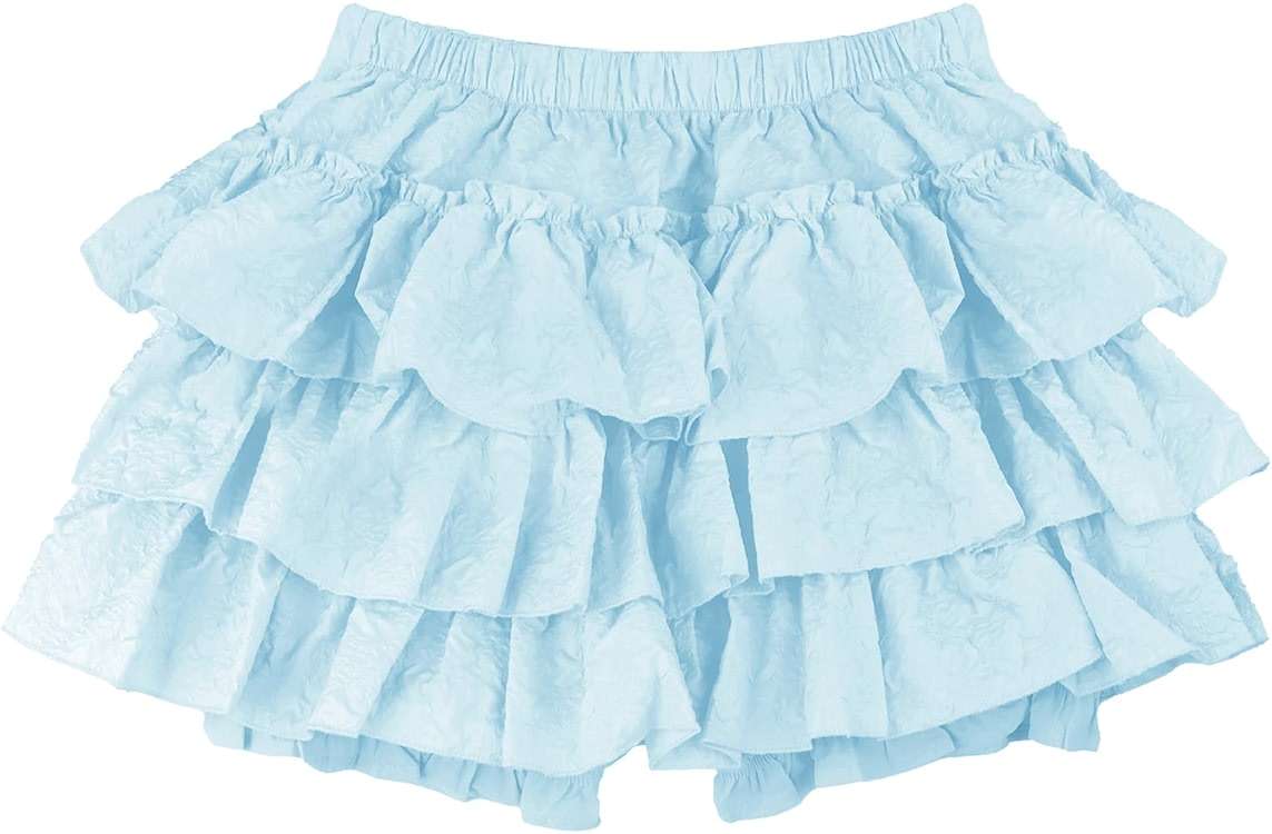 ZUNQKG Womens Y2k Gothic Skorts High Waist Jacquard Fluffy Layered Ruffles Coquette Bloomers Shorts - Image 5