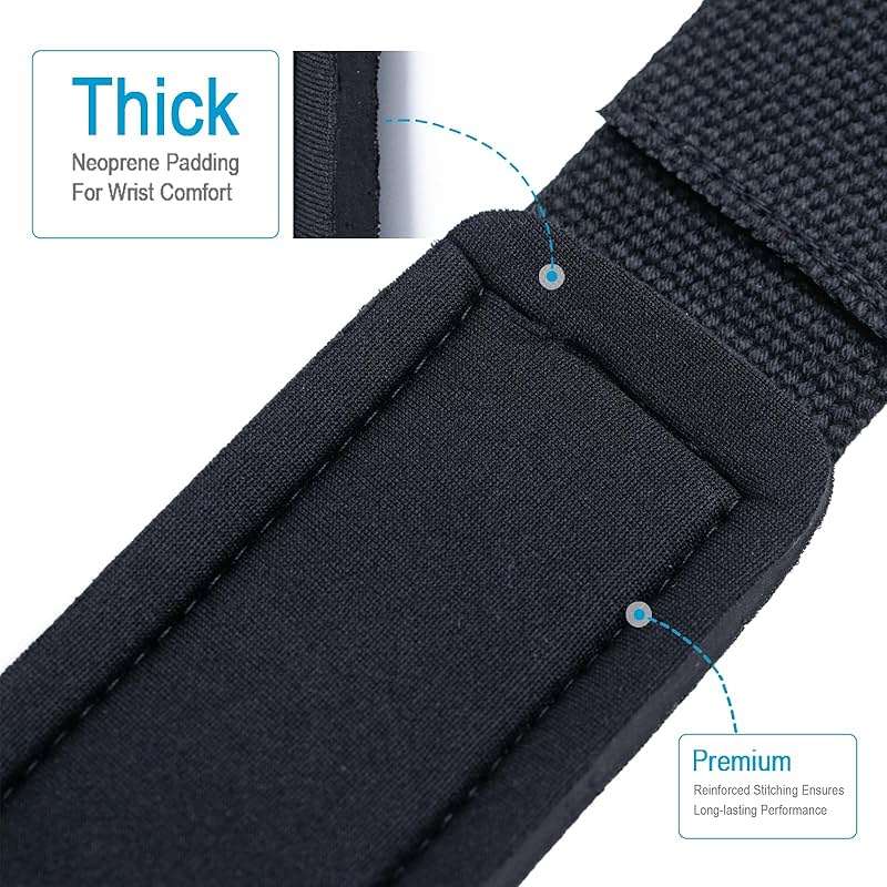GSFOVOP Lifting Wrist Straps for Weightlifting, Deadlifts, Strength Training, Gym Workout, Soft Cotton Wrist Wraps with Neoprene-Padded Support, Premium Strap for Men & Women - Image 4