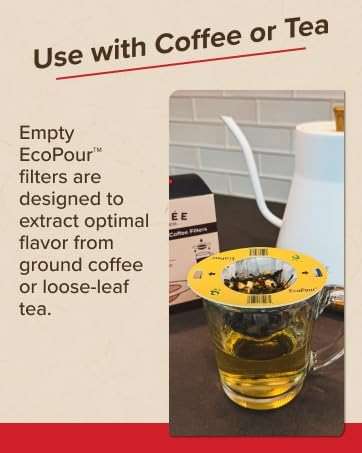 Coulée EcoPour Empty Coffee Filters, Compostable All Paper Single-Serve Pour Over Filters for Coffee or Tea, Portable & EcoFriendly, 50 Pack | camping-coffee-and-tea-pots - Image 4