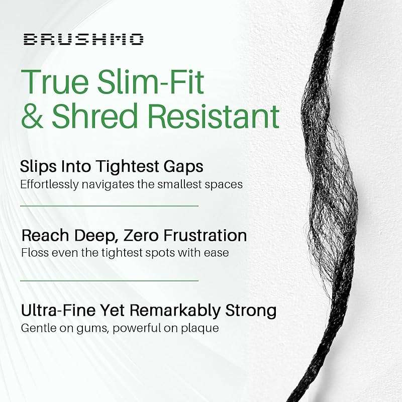 Brushmo Black Floss Air (BB Floss Air) - Ultra Soft & Thin Expanding Gum-Friendly Soothing Mint Dental Floss, Natural Wax Helps Remove Plaque from Teeth, US-Dentist Designed PTFE & PFAS Free, 55 yd - Image 4