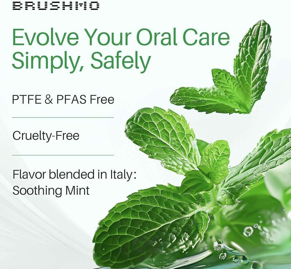 Brushmo Black Floss Air (BB Floss Air) - Ultra Soft & Thin Expanding Gum-Friendly Soothing Mint Dental Floss, Natural Wax Helps Remove Plaque from Teeth, US-Dentist Designed PTFE & PFAS Free, 55 yd - Image 6