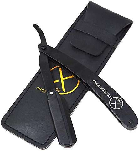 XPERSIS PRO 001 Professional Black German Made Steel Straight Edge Razor With 100 Packs Misaki Platinum Blade - Image 2