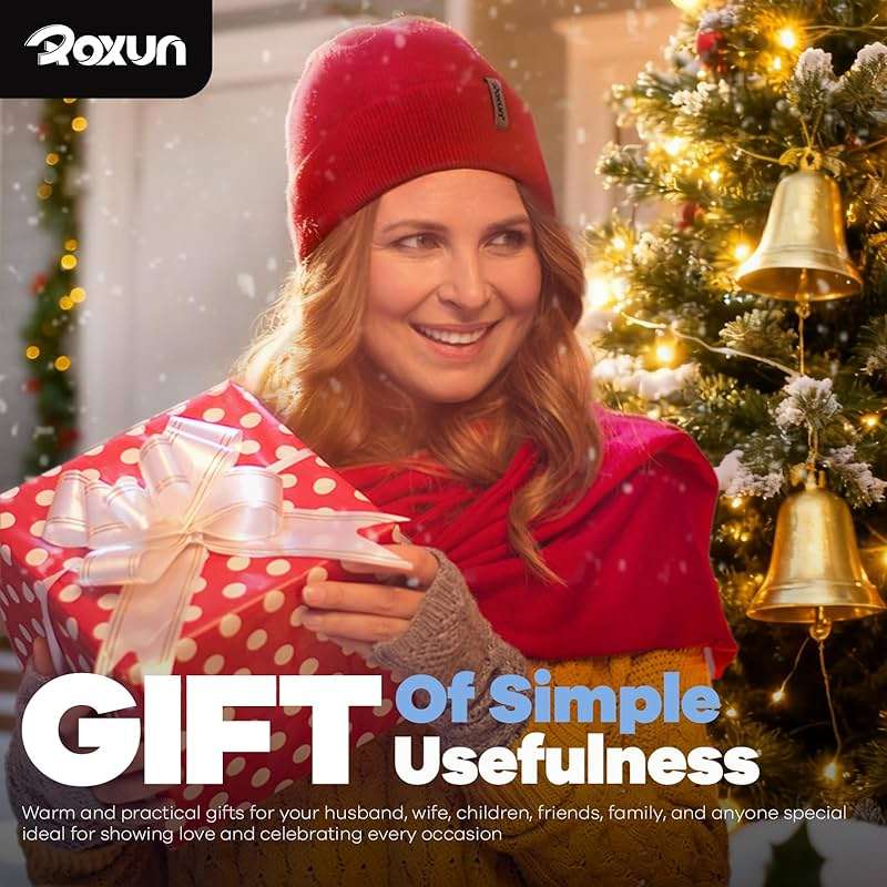 ROXUN Beanie for Men/Women Winter Hat Knit Cuffed Soft Warm Unisex Skull Stocking Cap - Image 7