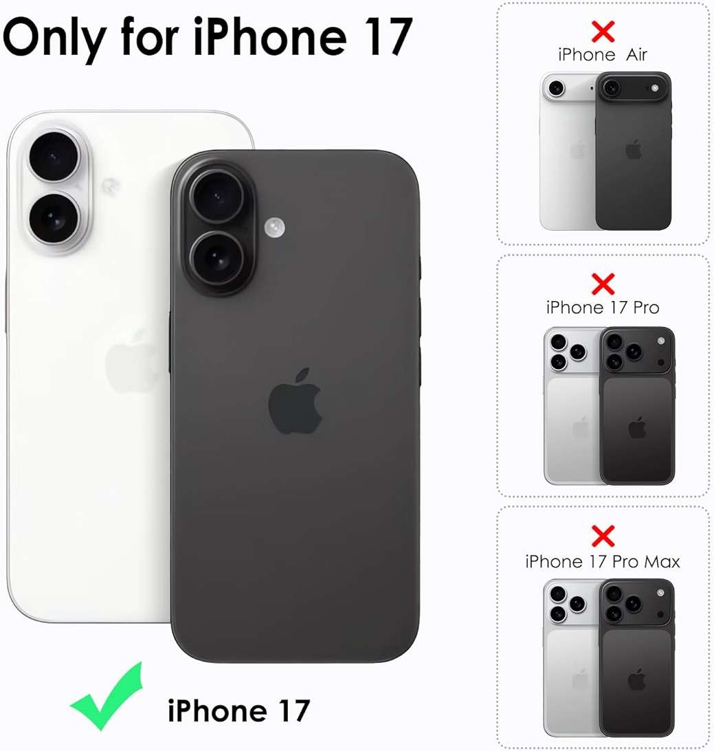 TENOC Phone Case Compatible with iPhone 17, Clear Case Shockproof Protective Bumper Slim Cover for 6.3 Inch - Image 2