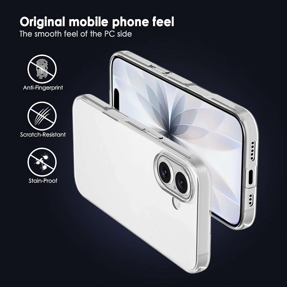 TENOC Phone Case Compatible with iPhone 17, Clear Case Shockproof Protective Bumper Slim Cover for 6.3 Inch - Image 5