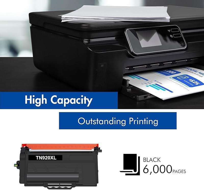 TN920XL TN920 HL-L6210DW Toner Cartridge for Brother Printer Compatioble for Brother TN920 TN920XL TN920UXXL TN920XXL TN 920 920XL 920XXL for HL-L5210DW HL-L5210DWT HL-L5210DN MFC-L5915DW 2 Pack Black - Image 3
