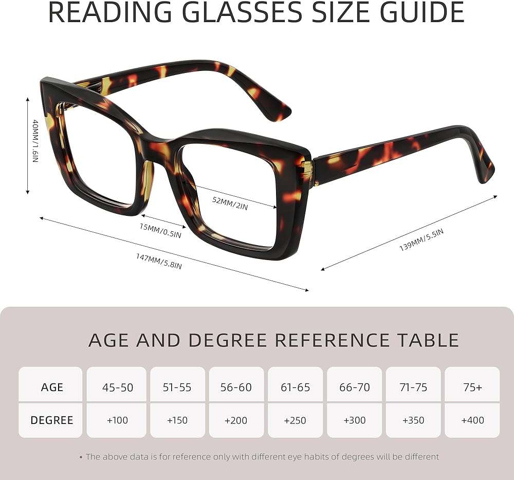 kunchu 3 Pack Reading Glasses for Women Oversized Square Reading Glasses Blue Light Blocking Spring Hinge Readers - Image 5