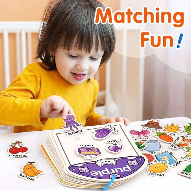 MUONE Montessori Busy Book Color Sorting Toys for Toddlers 2-4, Educational Preschool Learning Activities for Kids, Sensory Fine Motor Matching Games for 3 Year Old Boys Girls Gifts - Image 2