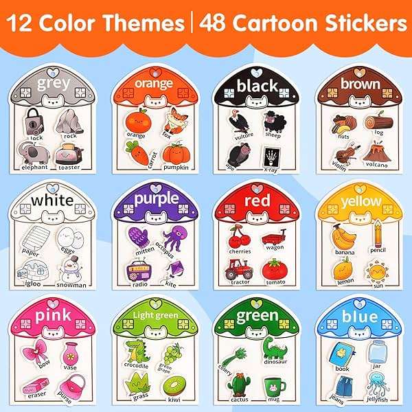 MUONE Montessori Busy Book Color Sorting Toys for Toddlers 2-4, Educational Preschool Learning Activities for Kids, Sensory Fine Motor Matching Games for 3 Year Old Boys Girls Gifts - Image 3
