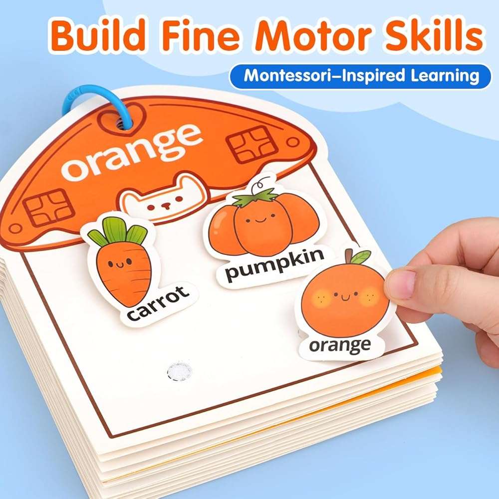 MUONE Montessori Busy Book Color Sorting Toys for Toddlers 2-4, Educational Preschool Learning Activities for Kids, Sensory Fine Motor Matching Games for 3 Year Old Boys Girls Gifts - Image 5