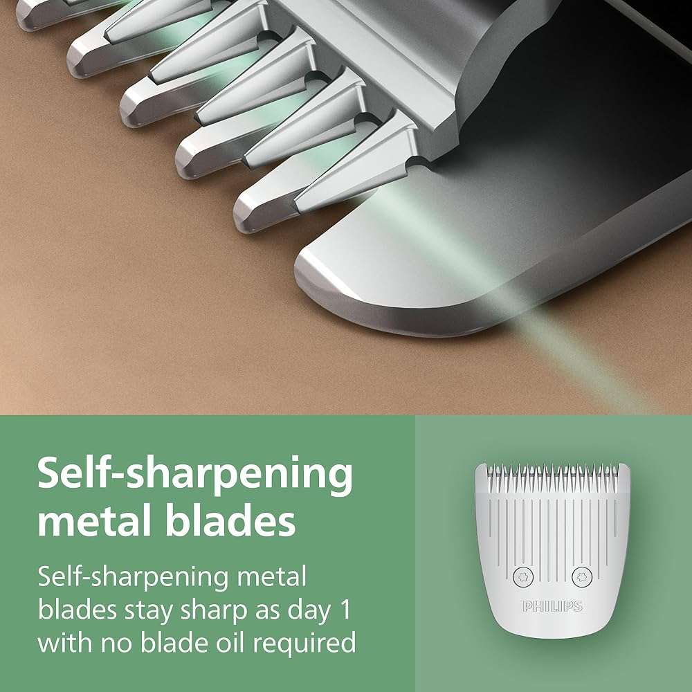 Norelco Philips All-in-One 3000 Series 13 in 1 Trimmer for Men, Beard Trimmer & Head Hair Clipper, Full Metal Self-Sharpening Blades & 8 Length Settings, MG3939/50 - Image 4